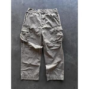 Vintage Polo Ralph Lauren 67 Cargo Chino Pants 38x30 Baggy Relaxed Fit Tan Beige